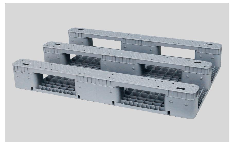 1208网格川字塑料托盘-16cm 背面 1208网格川字塑料托盘-16cm 背面